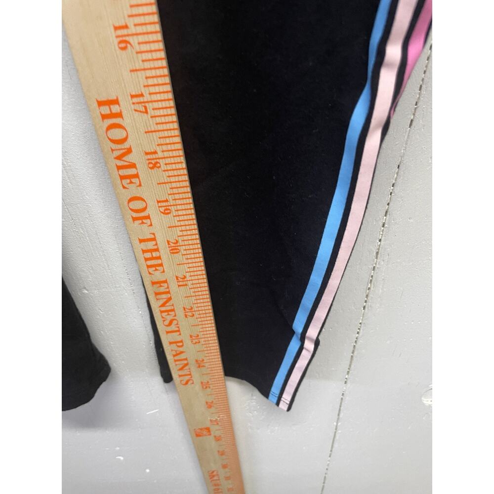 Torrid Women's Plus Size 2 Leggings Black w/ Pink, Blue & Cream Stripes - Picture 6 of 6